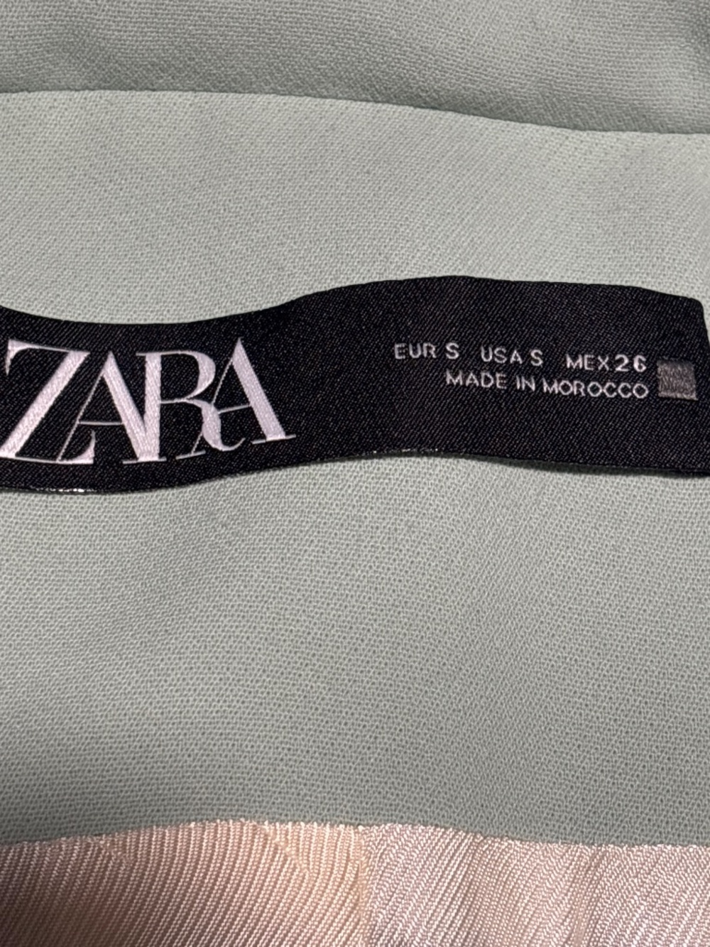 Zara Lapelless Mint Green Belted Blazer Blogger’s Favorite Size S MSRP $128 - Picture 11 of 11